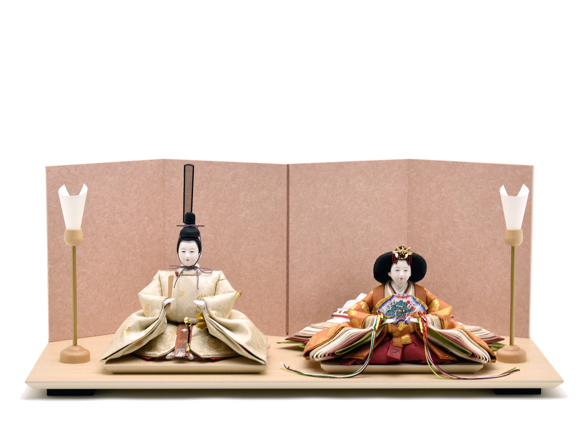 ゆりかごさん専用　【新品　未使用】　清水久遊作　伝統的な雛人形　正絹　セット 雛人形 清水久遊作 ひいな 三五親王飾り 正絹 黄呂染 色々重ね