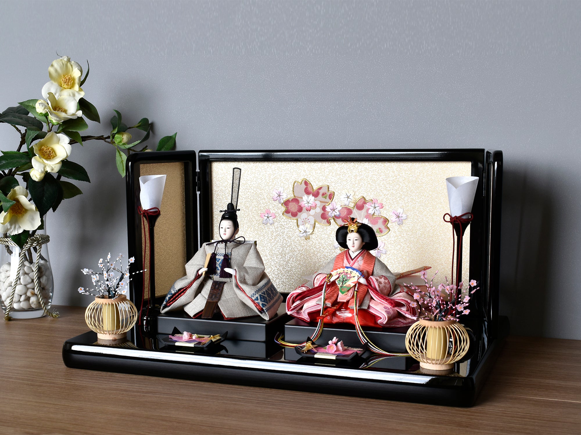 305B 葵文 雛徳利 対 箱付 染付  ミニチュア徳利 雛祭り 高さ5㎝ 305B 葵文 雛徳利 対 箱付 染付 ミニチュア徳利 雛祭り 高さ