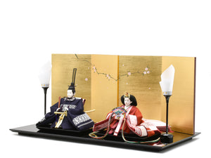 おしゃれ 雛人形 / 小倉草園 / 衣装着 麻衣雛L（こぎん刺し） – 人形の