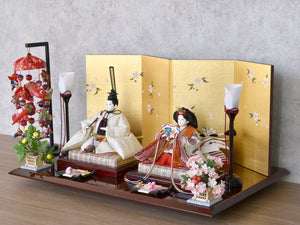 クラシック雛人形 / 望月龍翠 / 有職雛 正絹（紅白） – 人形の鯉徳