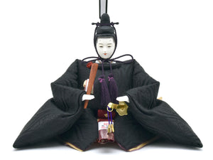 雛人形 / 望月龍翠 / 正絹 有職雛（黒×赤）｜人形の鯉徳 オンライン