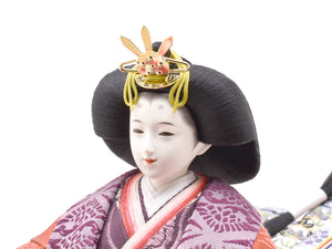 雛人形 / 望月龍翠 / 正絹 有職雛（黒×赤）｜人形の鯉徳 オンライン