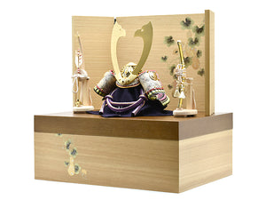 五月人形 兜 / 鈴甲子雄山 / 紫裾濃威8号 収納飾り – 人形の鯉徳 